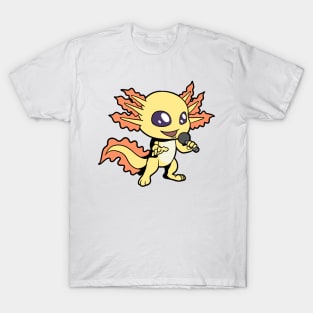 Singing amphibian with microphone - axolotl T-Shirt